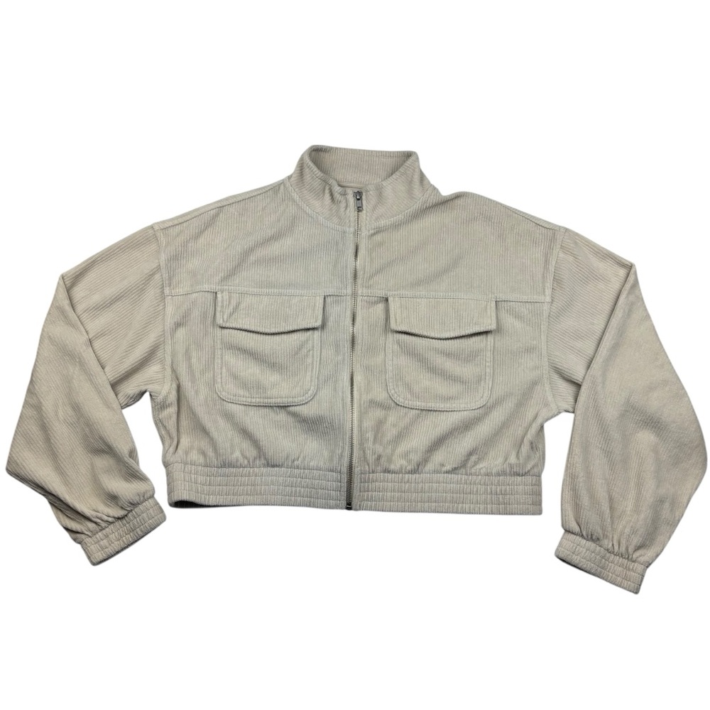 Aerie Velour Corduroy Cropped Jacket LARGE